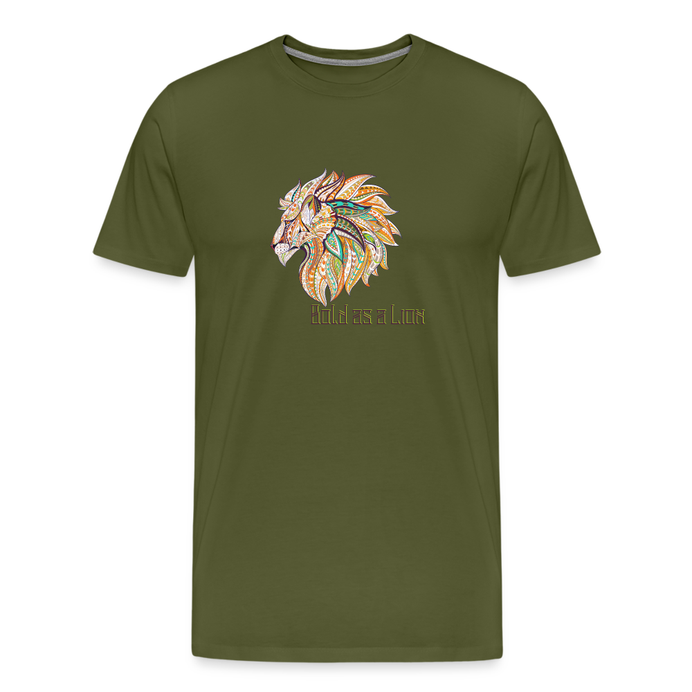 Bold as a Lion - Unisex Premium T-Shirt - olive green