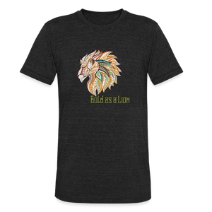 Bold as a Lion - Unisex Tri-Blend T-Shirt - heather black