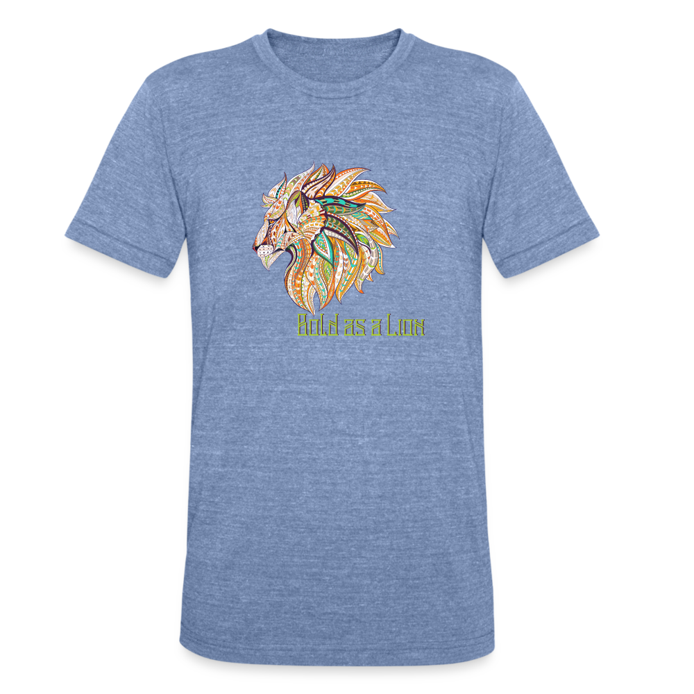 Bold as a Lion - Unisex Tri-Blend T-Shirt - heather blue