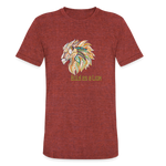 Bold as a Lion - Unisex Tri-Blend T-Shirt - heather cranberry