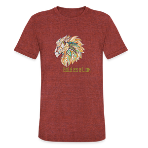 Bold as a Lion - Unisex Tri-Blend T-Shirt - heather cranberry