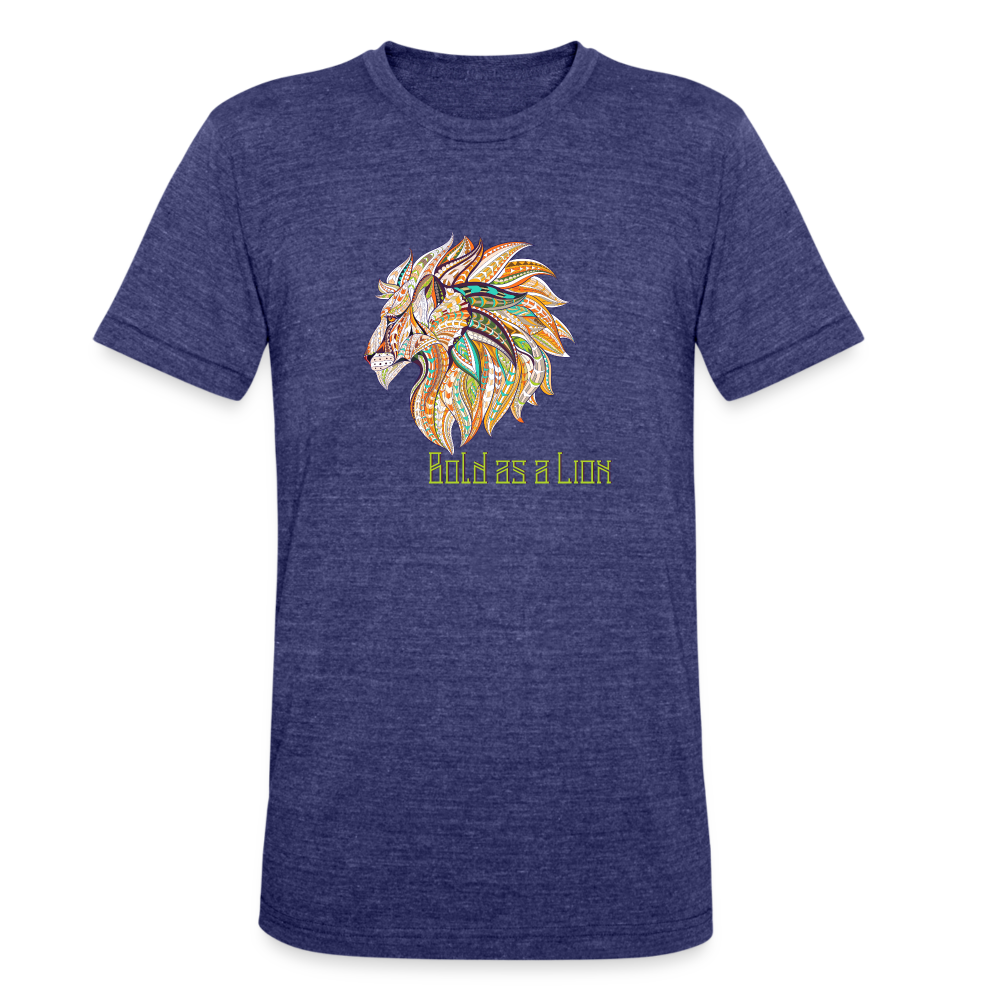 Bold as a Lion - Unisex Tri-Blend T-Shirt - heather indigo