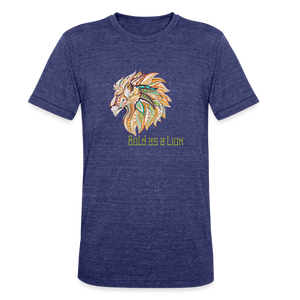 Bold as a Lion - Unisex Tri-Blend T-Shirt - heather indigo