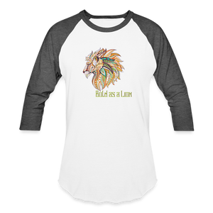 Bold as a Lion - Baseball T-Shirt - white/charcoal