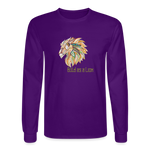 Bold as a Lion - Men's Long Sleeve T-Shirt - purple