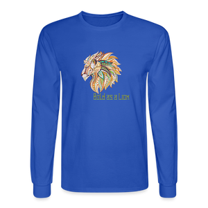 Bold as a Lion - Men's Long Sleeve T-Shirt - royal blue