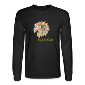Bold as a Lion - Men's Long Sleeve T-Shirt - black