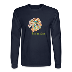 Bold as a Lion - Men's Long Sleeve T-Shirt - navy