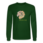 Bold as a Lion - Men's Long Sleeve T-Shirt - forest green