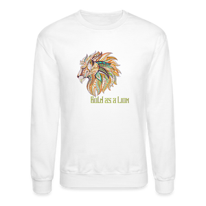 Bold as a Lion - Unisex Crewneck Sweatshirt - white