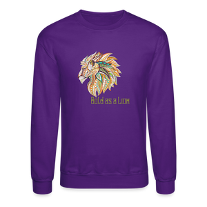 Bold as a Lion - Unisex Crewneck Sweatshirt - purple