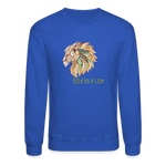 Bold as a Lion - Unisex Crewneck Sweatshirt - royal blue