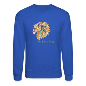 Bold as a Lion - Unisex Crewneck Sweatshirt - royal blue