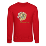 Bold as a Lion - Unisex Crewneck Sweatshirt - red