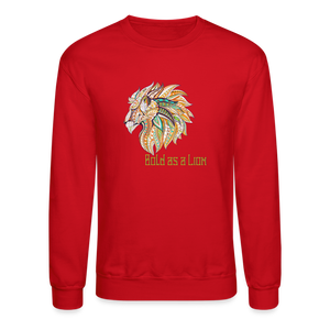 Bold as a Lion - Unisex Crewneck Sweatshirt - red