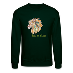 Bold as a Lion - Unisex Crewneck Sweatshirt - forest green