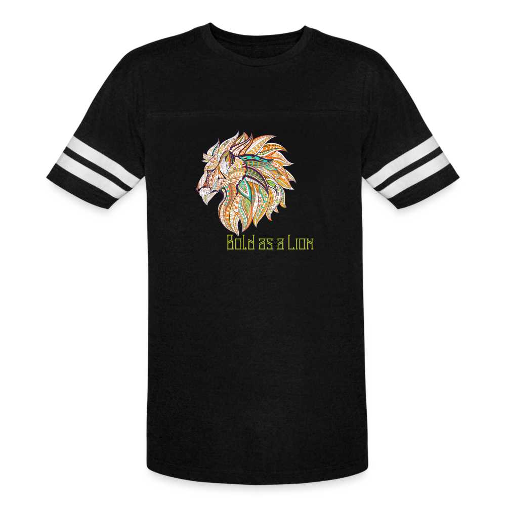 Bold as a Lion - Vintage Sport T-Shirt - black/white