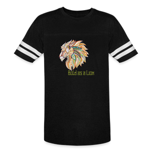 Bold as a Lion - Vintage Sport T-Shirt - black/white