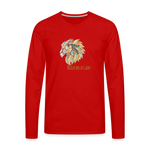 Bold as a Lion - Men's Premium Long Sleeve T-Shirt - red