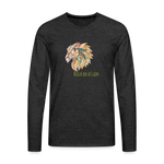 Bold as a Lion - Men's Premium Long Sleeve T-Shirt - charcoal grey