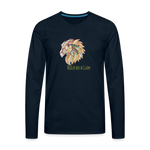 Bold as a Lion - Men's Premium Long Sleeve T-Shirt - deep navy