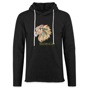 Bold as a Lion - Unisex Lightweight Terry Hoodie - charcoal grey