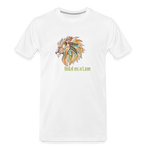 Bold as a Lion - Men’s Premium Organic T-Shirt - white