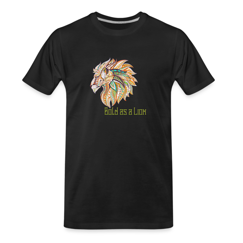Bold as a Lion - Men’s Premium Organic T-Shirt - black