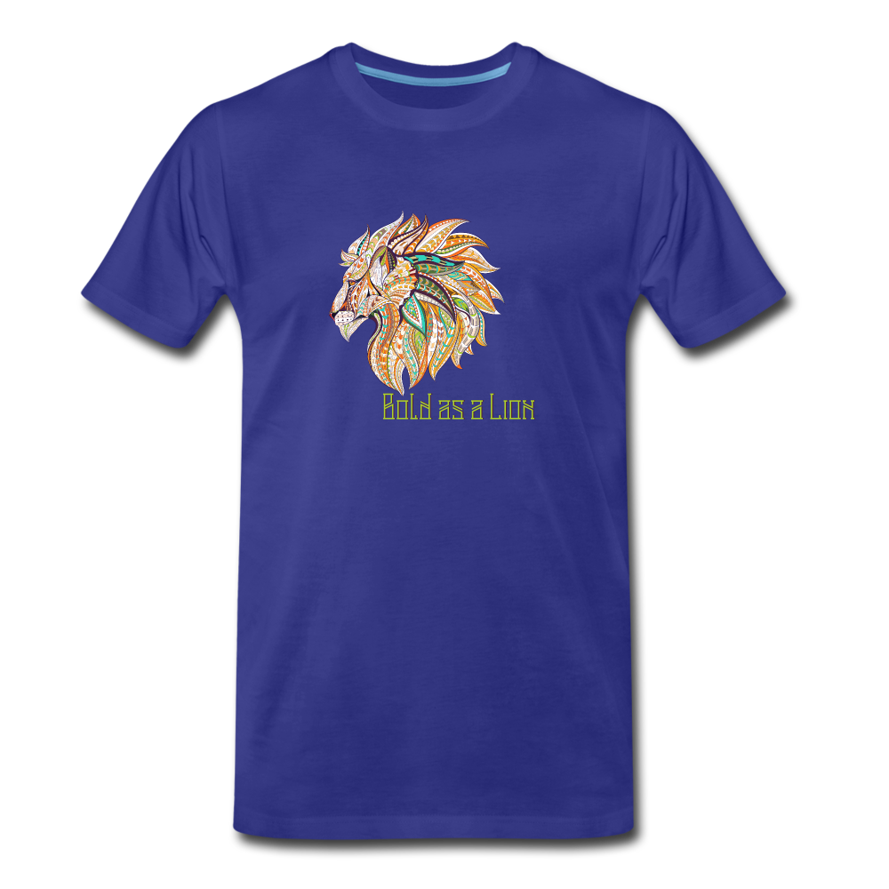 Bold as a Lion - Men’s Premium Organic T-Shirt - royal blue