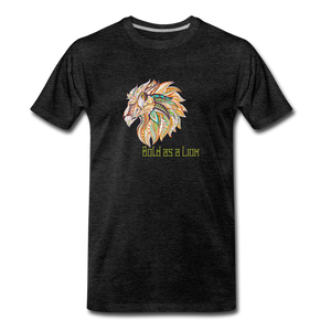 Bold as a Lion - Men’s Premium Organic T-Shirt - charcoal grey