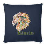 Bold as a Lion - Throw Pillow Cover - navy