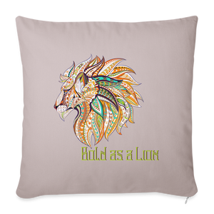 Bold as a Lion - Throw Pillow Cover - light taupe