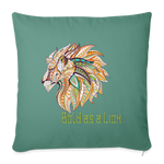 Bold as a Lion - Throw Pillow Cover - cypress green