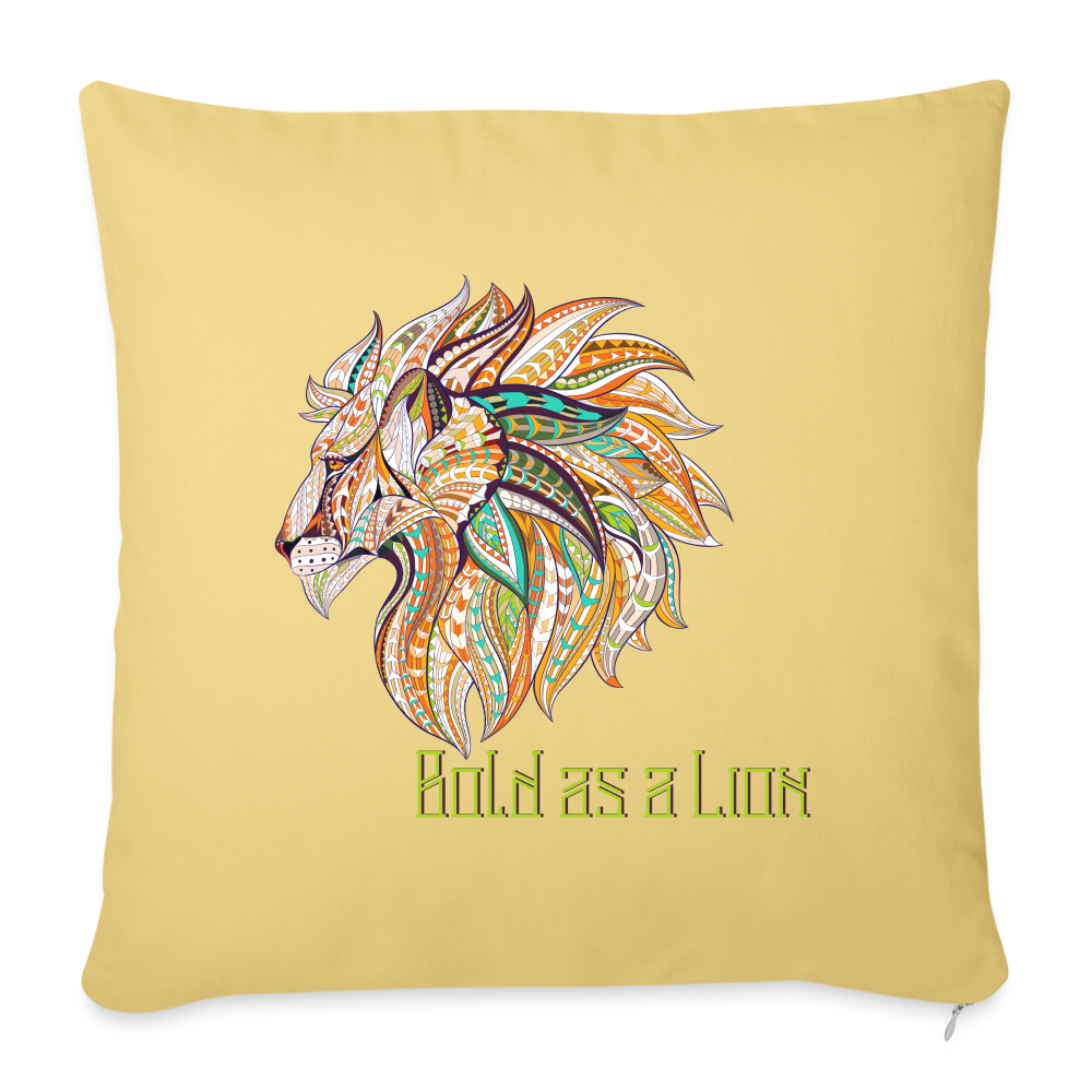 Bold as a Lion - Throw Pillow Cover - washed yellow