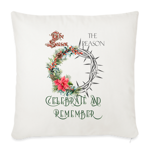 Celebrate & Remember - Throw Pillow Cover - natural white