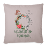 Celebrate & Remember - Throw Pillow Cover - light taupe