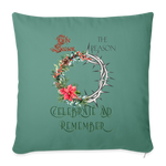 Celebrate & Remember - Throw Pillow Cover - cypress green