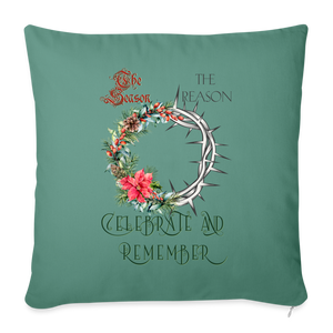 Celebrate & Remember - Throw Pillow Cover - cypress green