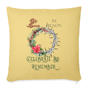 Celebrate & Remember - Throw Pillow Cover - washed yellow