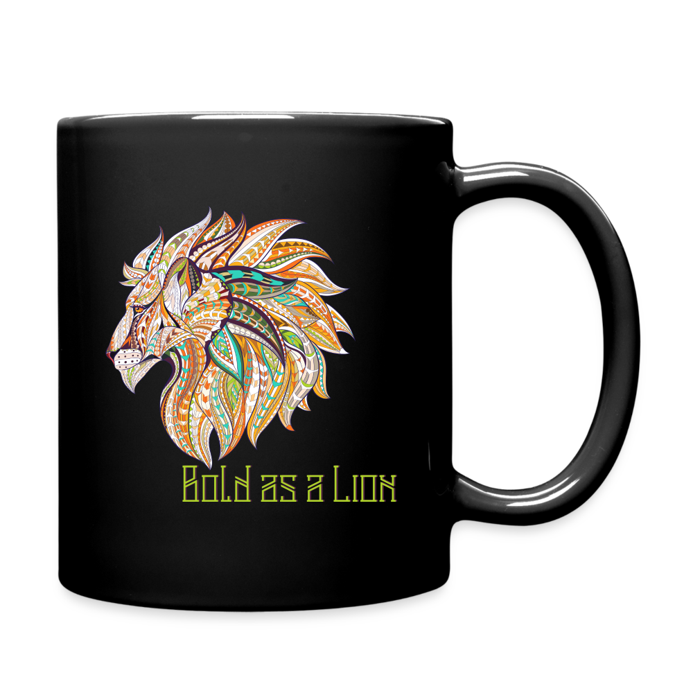 Bold as a Lion - Full Color Mug - black