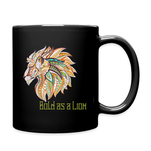 Bold as a Lion - Full Color Mug - black