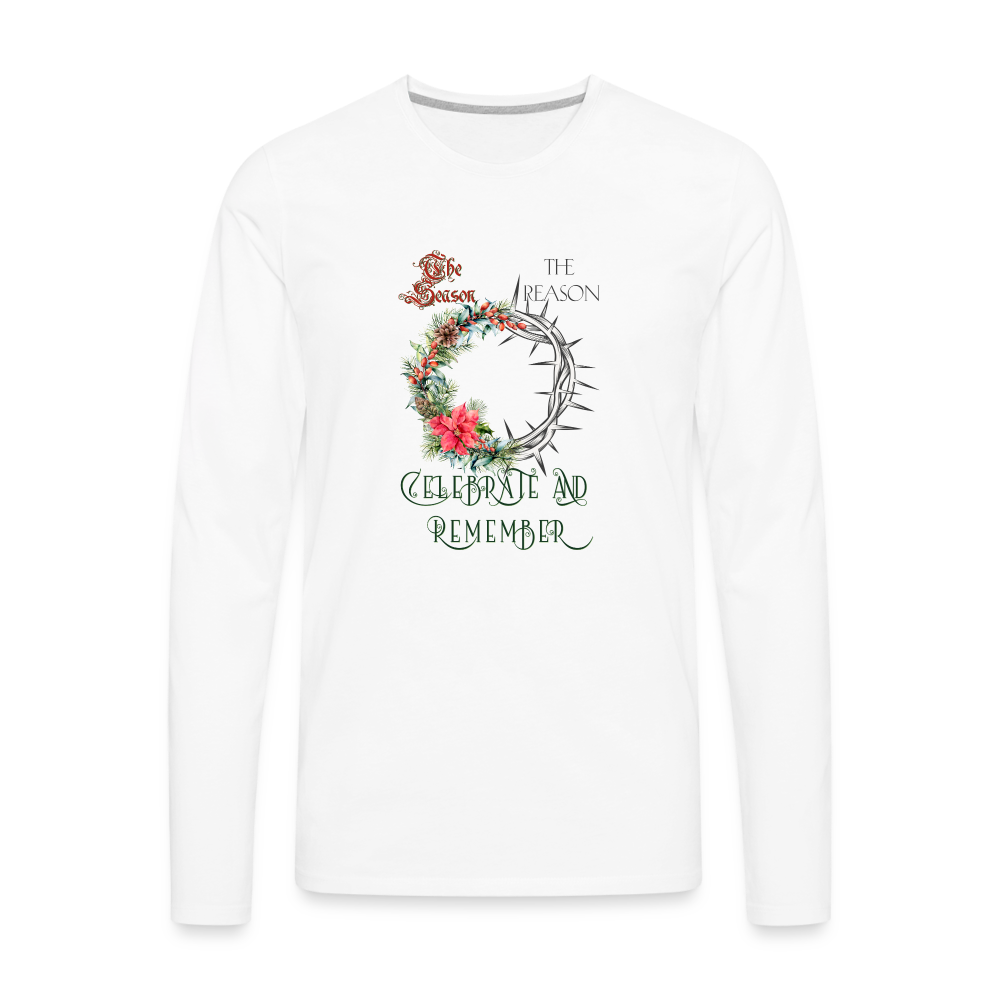 Celebrate & Remember - Men's Premium Long Sleeve T-Shirt - white