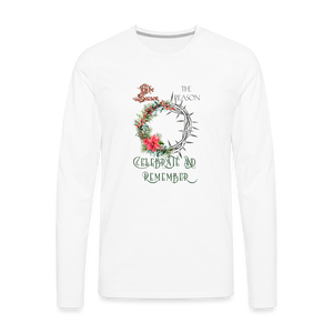 Celebrate & Remember - Men's Premium Long Sleeve T-Shirt - white