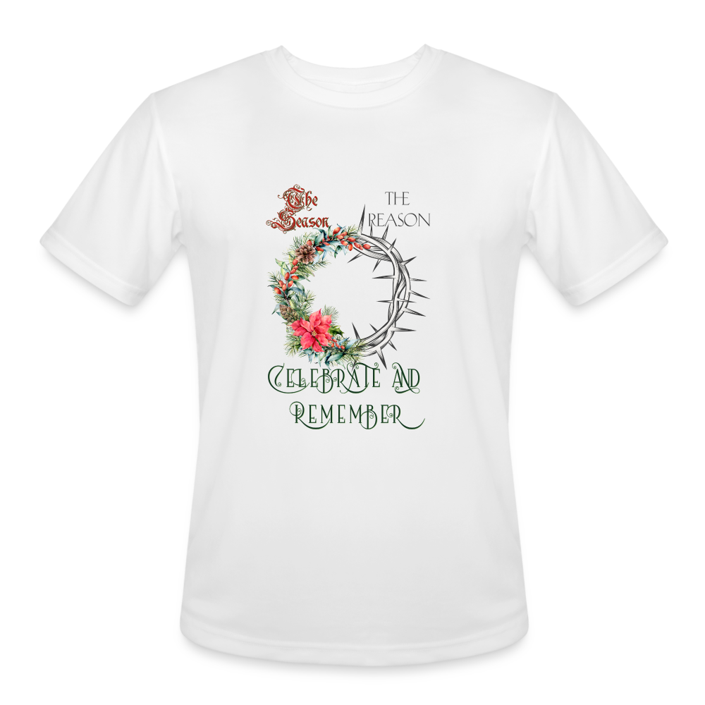 Celebrate & Remember - Men’s Moisture Wicking Performance T-Shirt - white