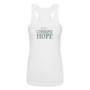 Choose Hope - Women’s Performance Racerback Tank Top - white