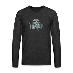 Choose Hope - Men's Premium Long Sleeve T-Shirt - charcoal grey