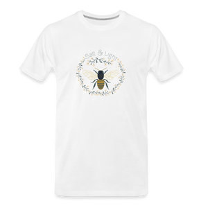 Bee Salt & Light - Men’s Premium Organic T-Shirt - white