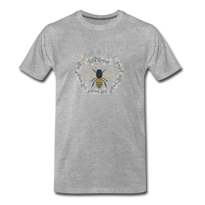 Bee Salt & Light - Men’s Premium Organic T-Shirt - heather gray
