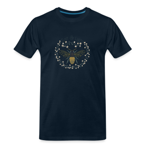 Bee Salt & Light - Men’s Premium Organic T-Shirt - deep navy