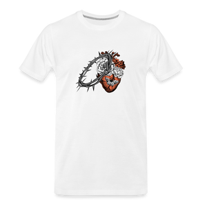 Heart for the Savior - Men’s Premium Organic T-Shirt - white